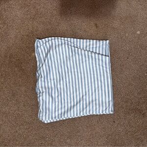 Striped Blue and White Crop Top